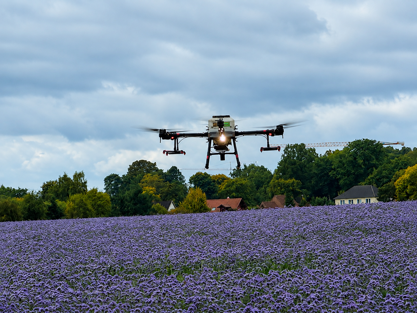 DJI Agras Agrardrohne im Feldeinsatz